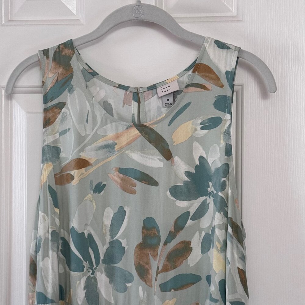 A New Day Womens Green Floral Maxi Dress Size M Medium New with Tags - Picture 6 of 11